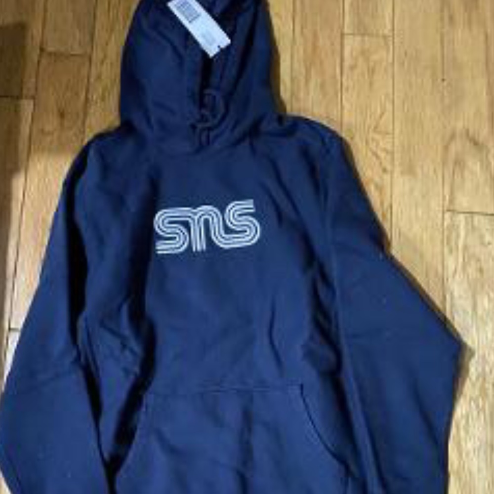 Sneakersnstuff SNS Navy Blue Hoodie Size M, NWT
